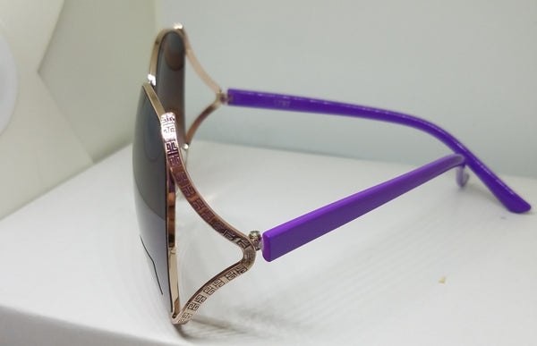 Metal Sunglasses (Gold frame/purple arms)