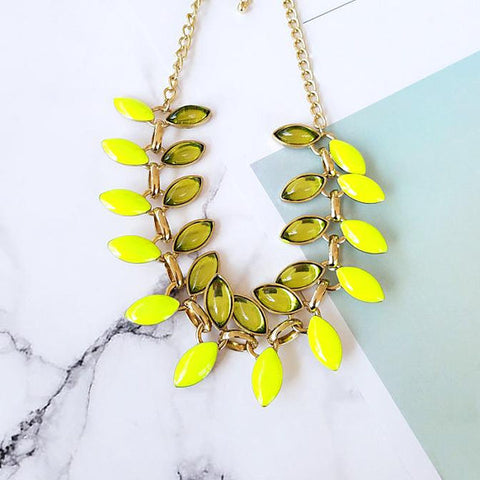 Kaley Necklace - Neon Yellow